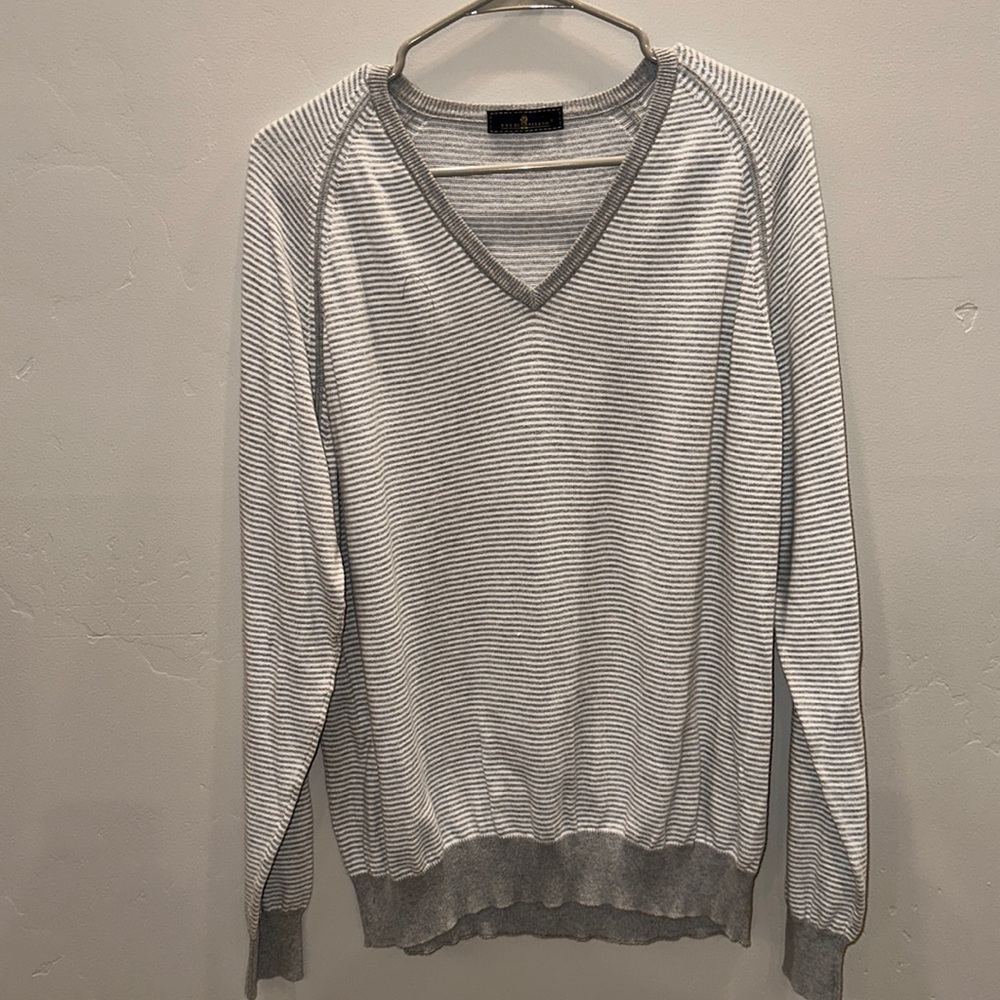 Eredi Pisano (Italy) - Men’s Designer Sweater - V Neck - Size 54 (Large)